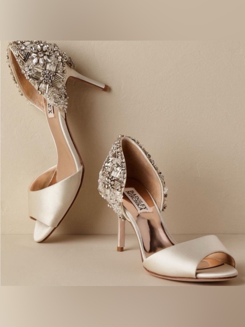 Badgley Mischka Celeste Embellished Heels Sz 9.5